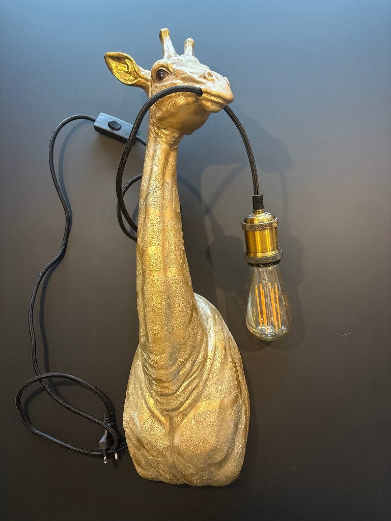 Giraffe lamp, Goud, Ophalen of Verzenden, Zo goed als nieuw, Ophangbaar