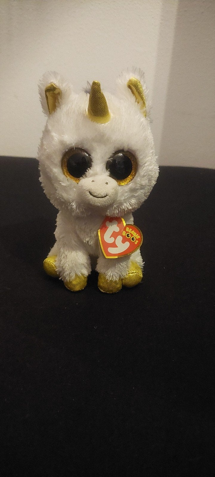 Ty Beanie Boos Eenhoorn Knuffel Wit Goud, Kinderen en Baby's, Speelgoed | Knuffels en Pluche, Eenhoorn, Ophalen of Verzenden, Middelgroot (20 tot 80 cm)