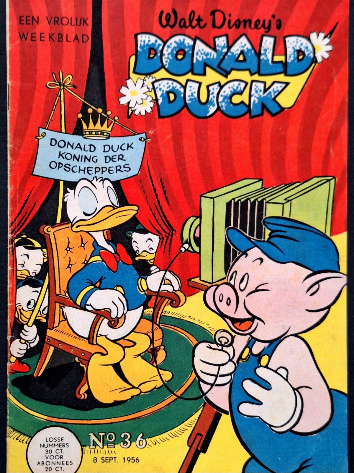 Donald Duck 1956 nr. 36, Boeken, Eén stripboek, Ophalen of Verzenden, Gelezen