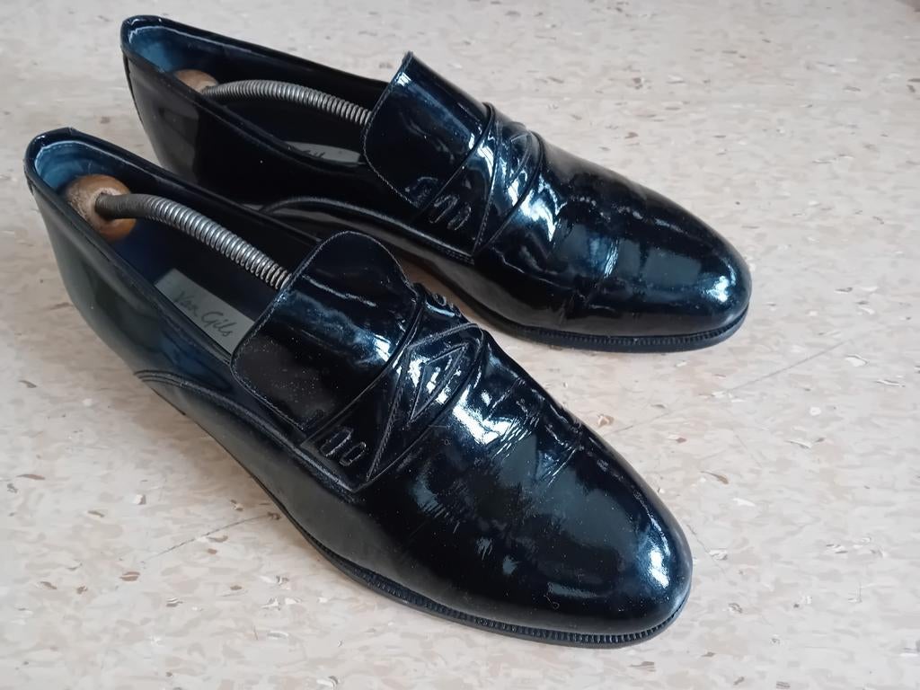 Van Gils Leder Laque Nette Schoenen Maat 43 Z.G.A.N., Zwart, Zo goed als nieuw, Veterschoenen, Van Gils