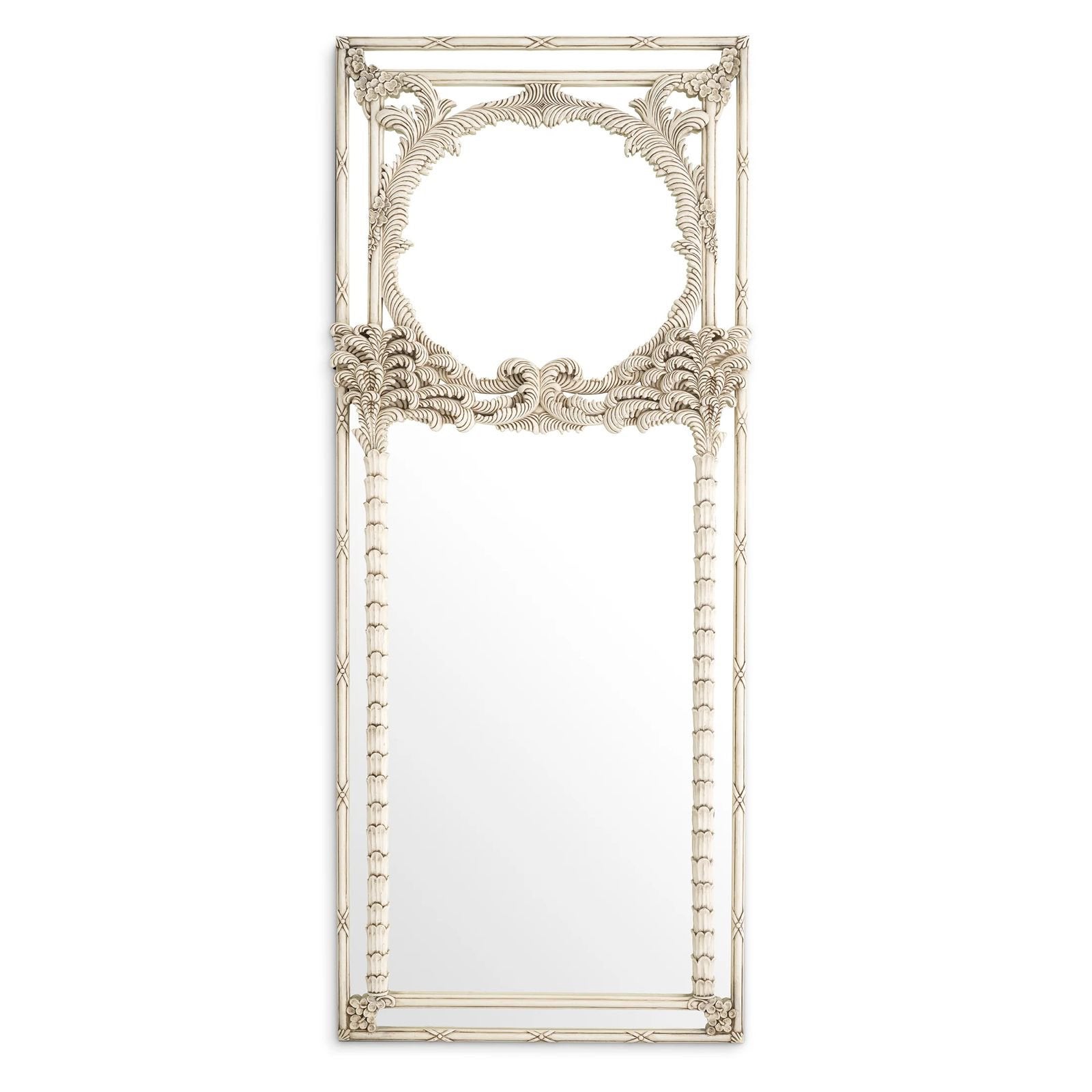Eichholtz “Mirror Le Royal” — antique white, 229,5 cm, Ophalen, 200 cm of meer, Zo goed als nieuw, 75 tot 100 cm