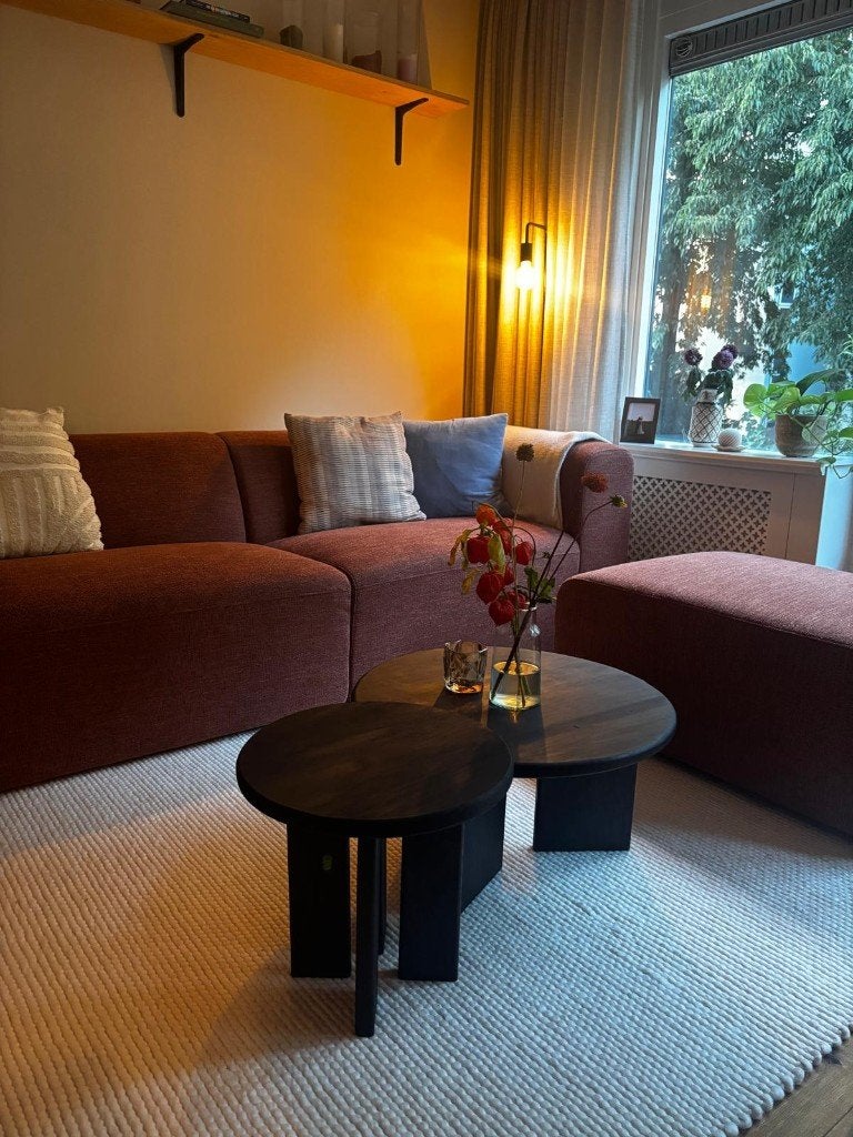 Massief eiken salontafel (set), Ophalen, Japandi, 100 tot 150 cm, Nieuw