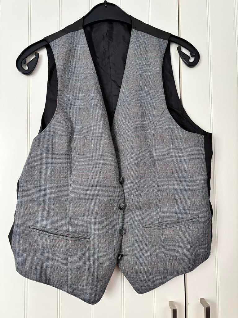 Grijs geruit heren gilet, Ophalen of Verzenden, Gedragen