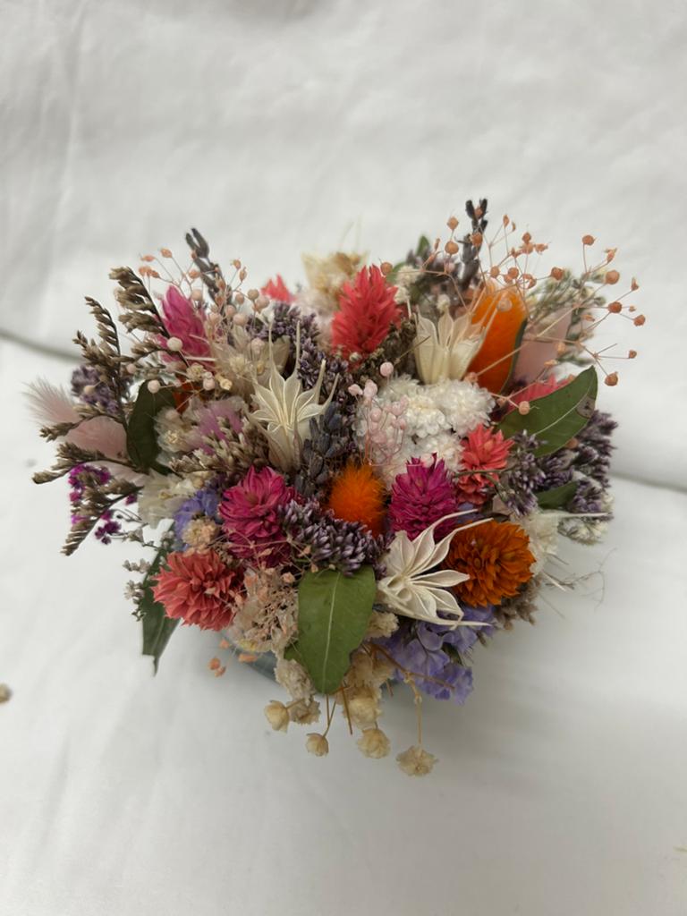 Prachtig droogbloemen boeket in vaas, Ophalen of Verzenden, Nieuw