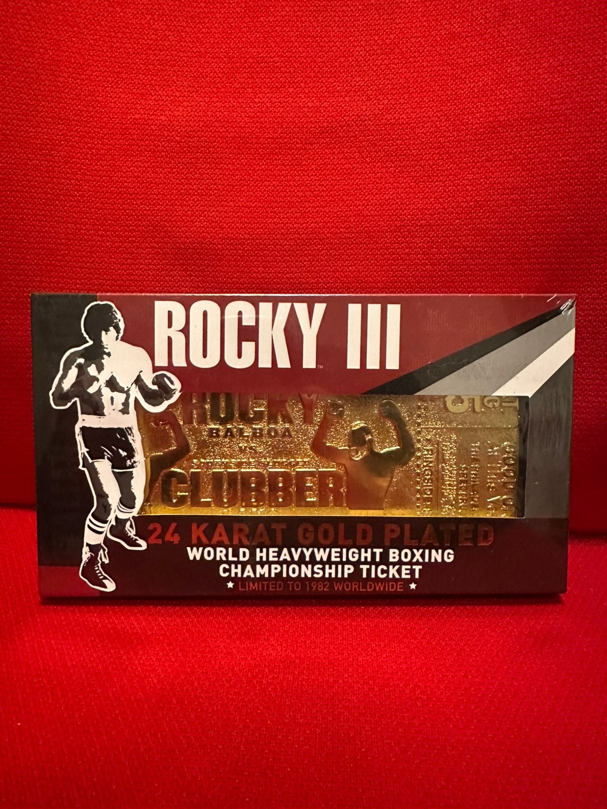 Rocky 3 embossed metal ticket gold plated, Verzamelen, Ophalen of Verzenden, Nieuw, Overige typen