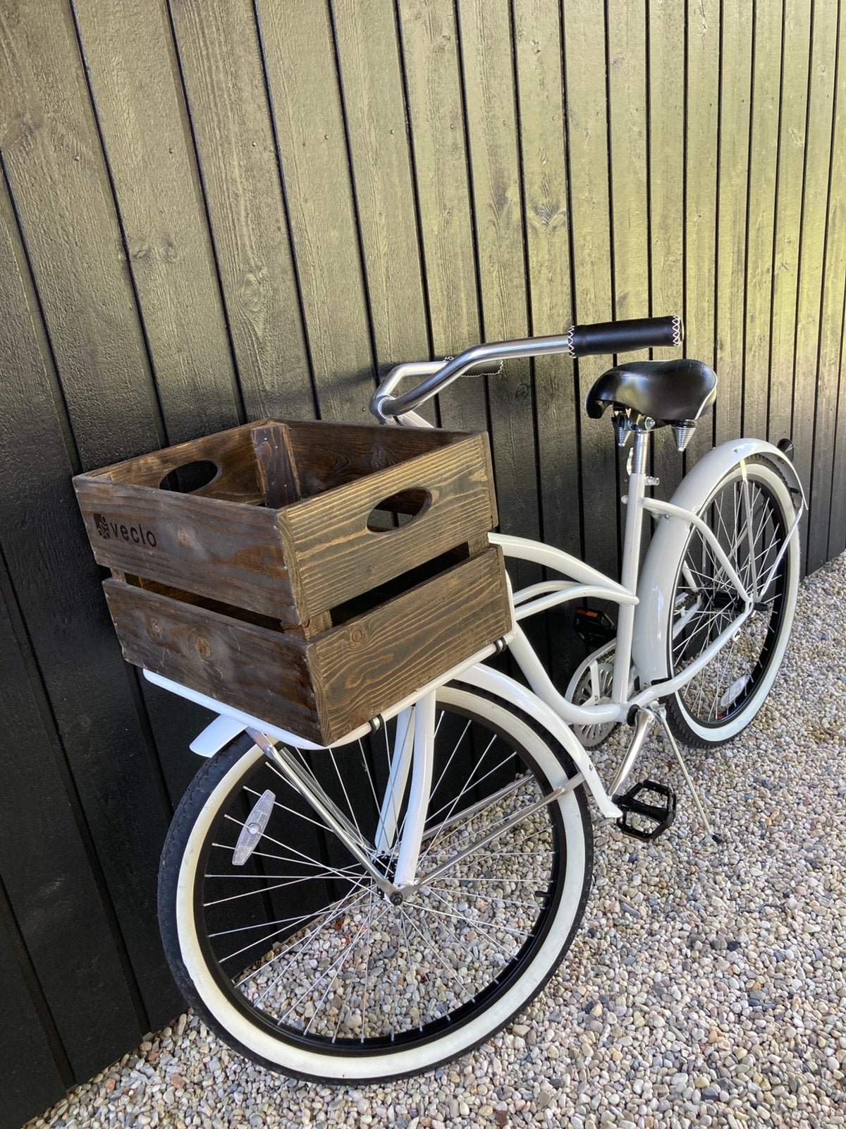 Witte beach cruiser / damesfiets, Ophalen, Terugtraprem, Staal, Cruiser
