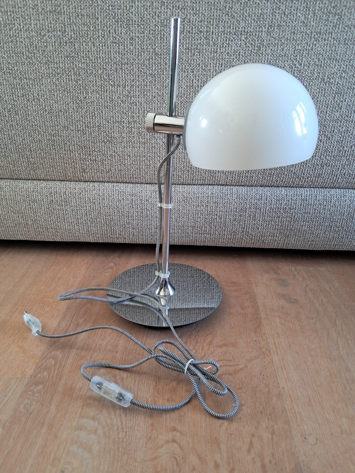 Eyeball tafellamp ZEER NETTE STAAT, Ophalen, Verstelbaar, Vintage, Wit