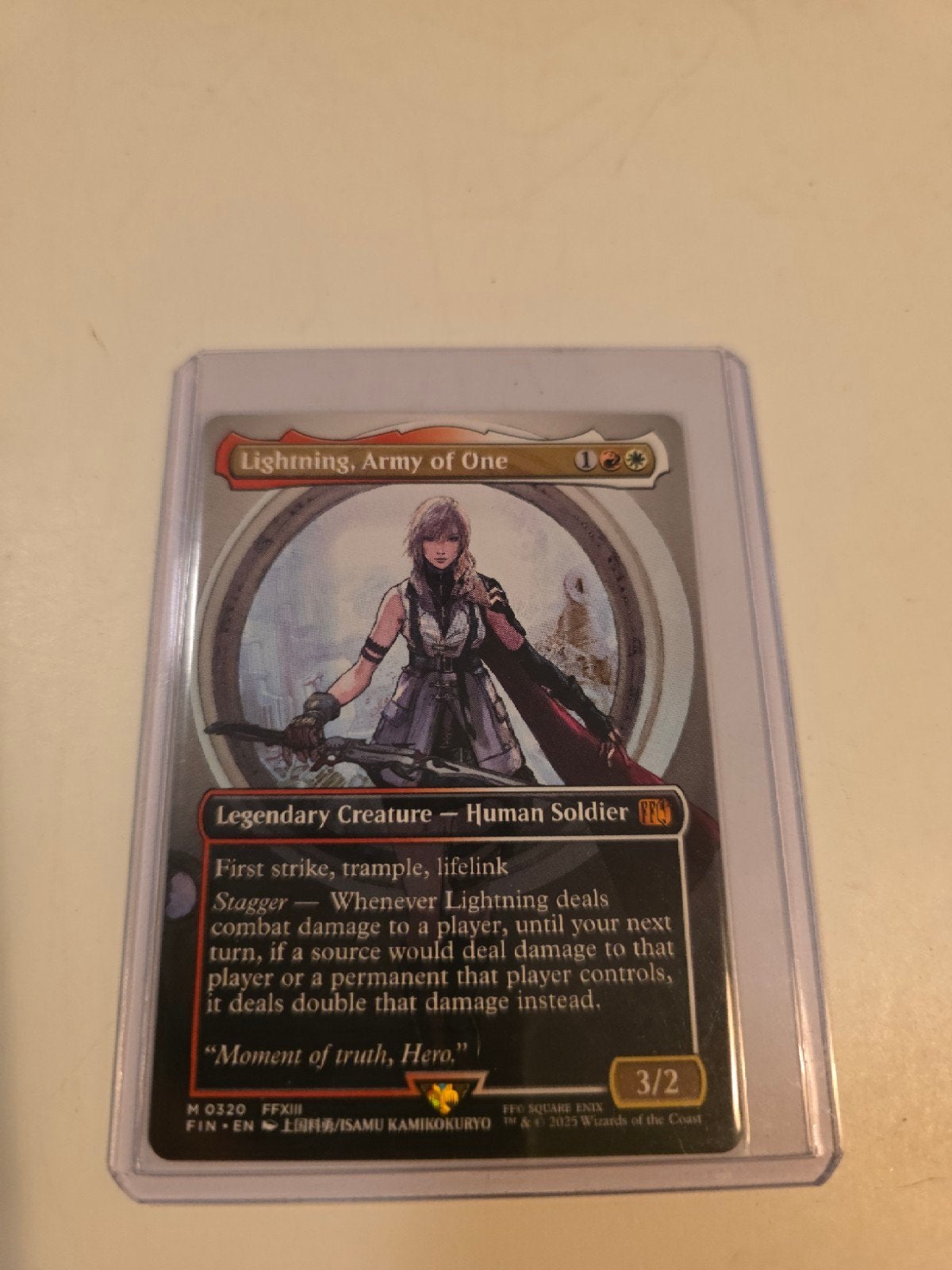 Lightning, Army of One - Magic: The Gathering Kaart, Ophalen of Verzenden, Zo goed als nieuw, Losse kaart