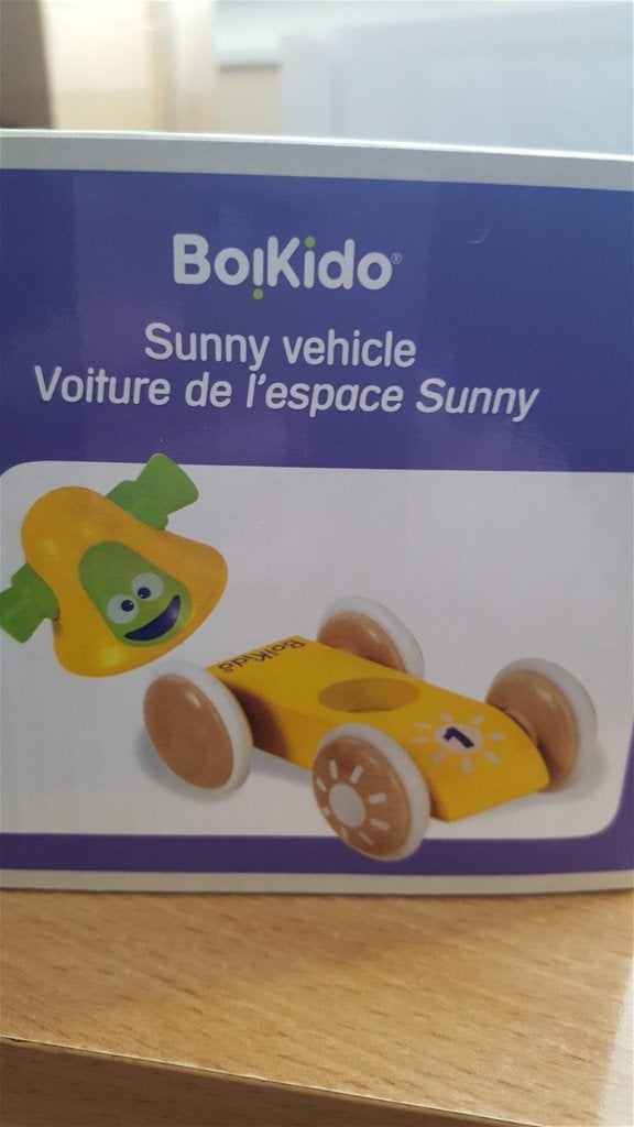 Houten boikido auto"sunny", Verzenden, Allégre puériculture S.A.S, Nieuw, Duw- of Trekspeelgoed