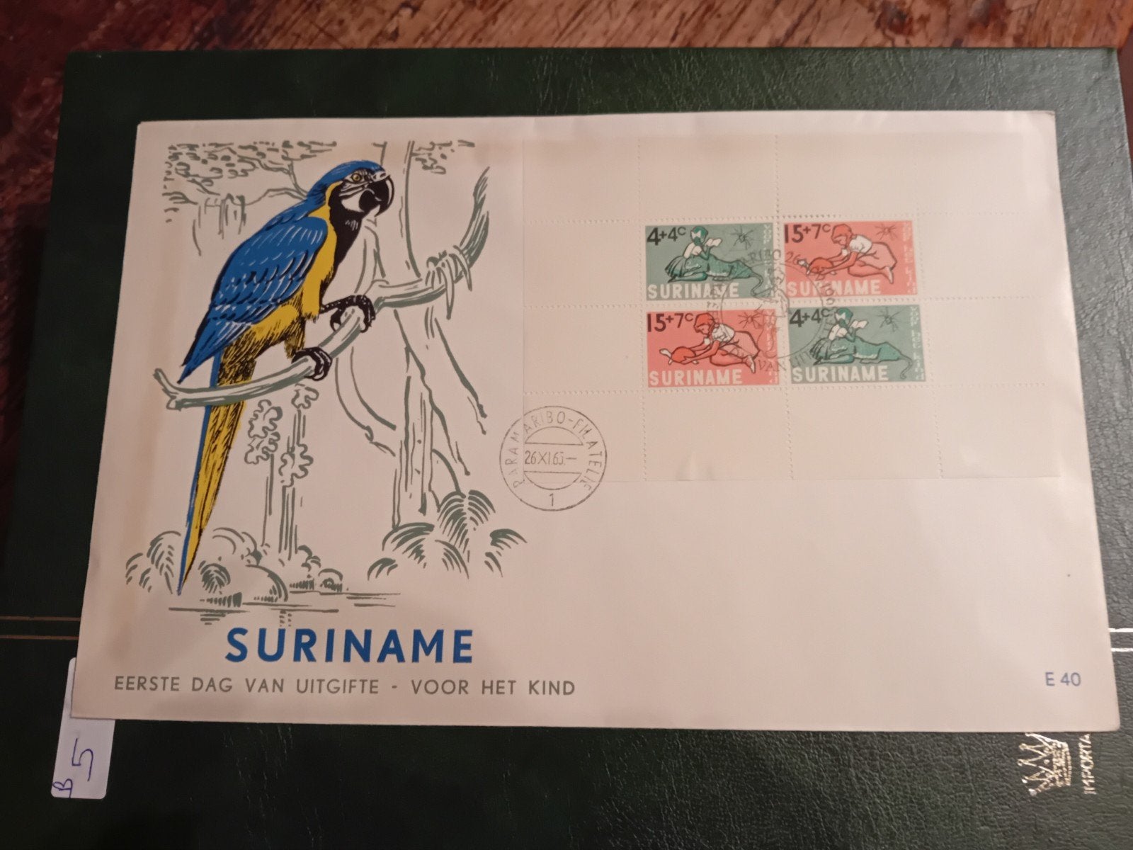 Suriname Eerste Dag Uitgifte Voor Het Kind 1963, Ophalen of Verzenden