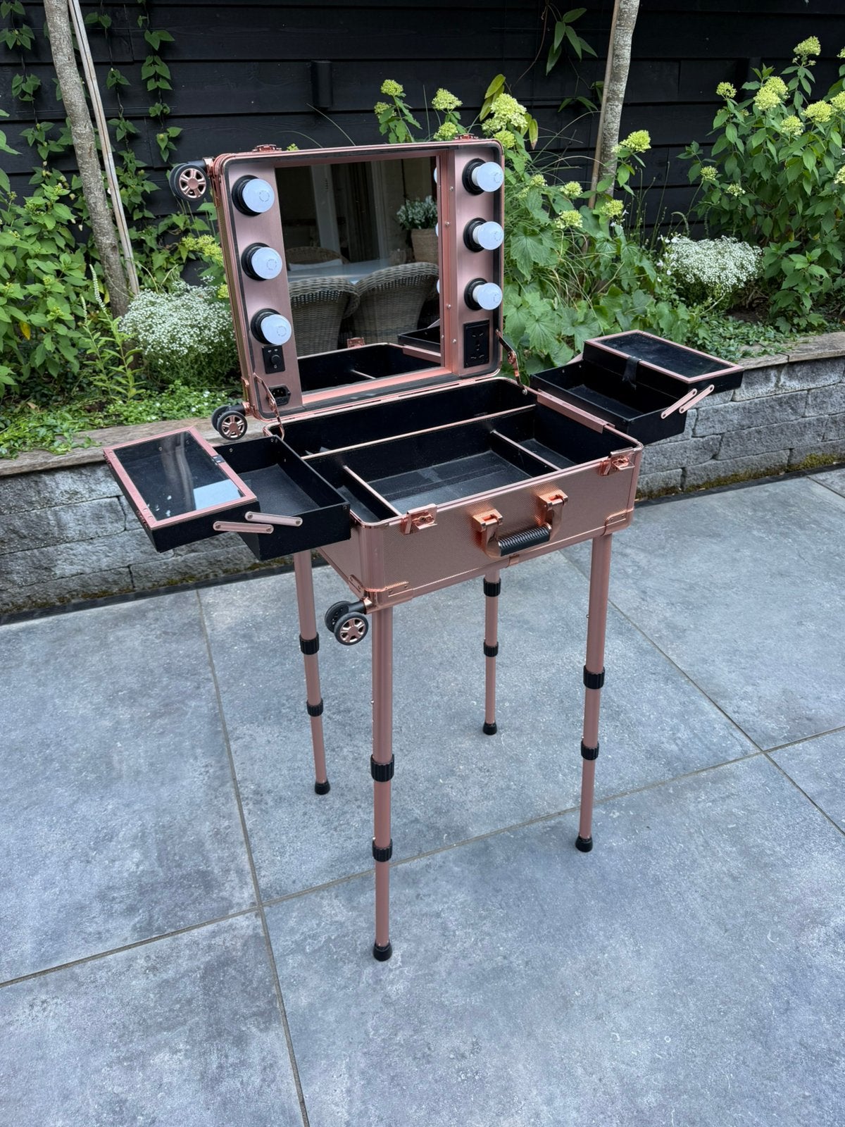 Make up / visagie koffer met spiegel en lampen, Ophalen, Nieuw, 50 tot 100 cm, Minder dan 100 cm