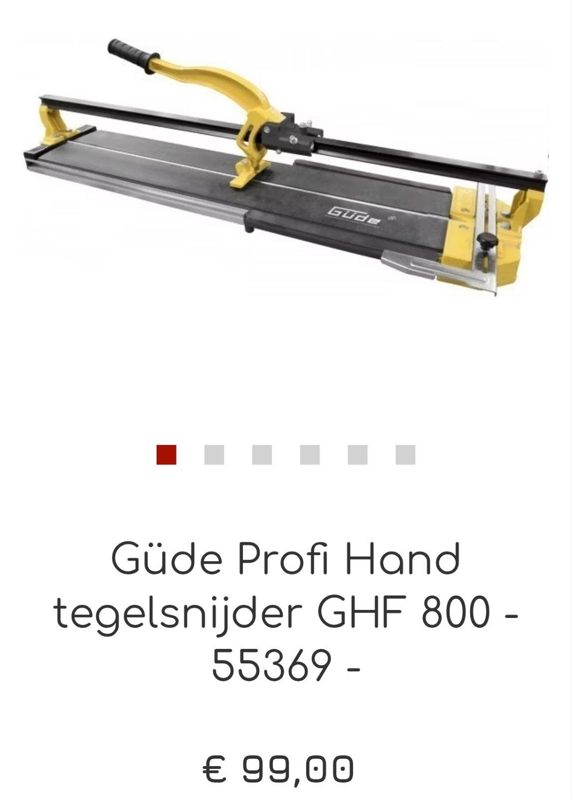 Güde GHF 800 Professionele Tegelsnijder, 60 cm of meer, Ophalen of Verzenden, 10 m² of meer, Vloertegels