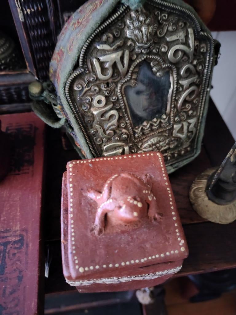 Handmade potje met deksel met kikker, Ophalen of Verzenden, Nieuw