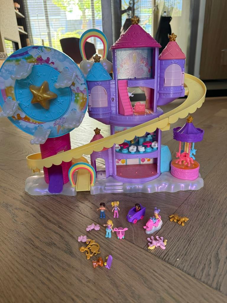 Polly Pocket Eenhoorn Speelset met Accessoires, Ophalen, Zo goed als nieuw, Poppenhuis