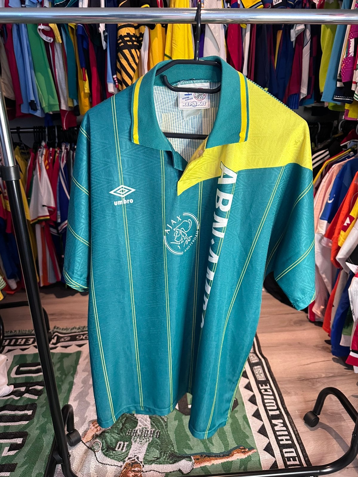 Oud Ajax uit voetbal shirt uit 1991/1993, Maat XL, Verzenden, Zo goed als nieuw, Shirt