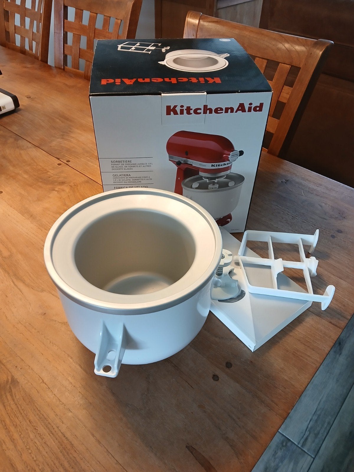 KitchenAid ijsmaker, 4 liter of meer, Ophalen of Verzenden, Zo goed als nieuw, 3 snelheden of meer