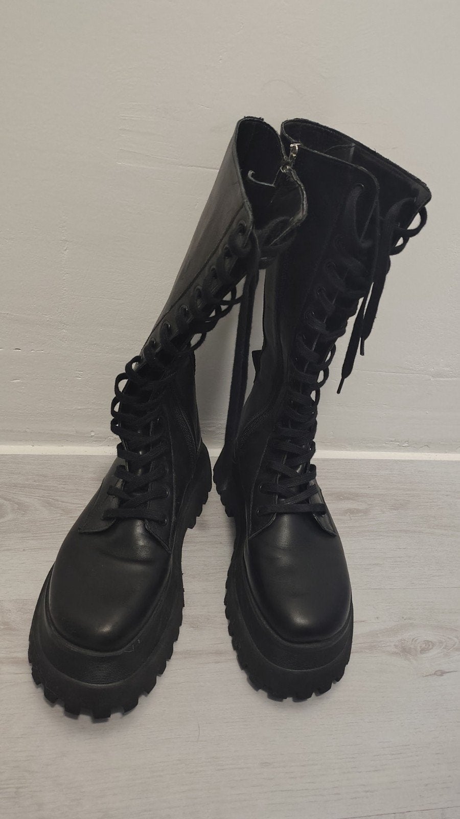 Zara chunky platform laarzen maat 41, Hoge laarzen, Ophalen of Verzenden, Gedragen, Zara