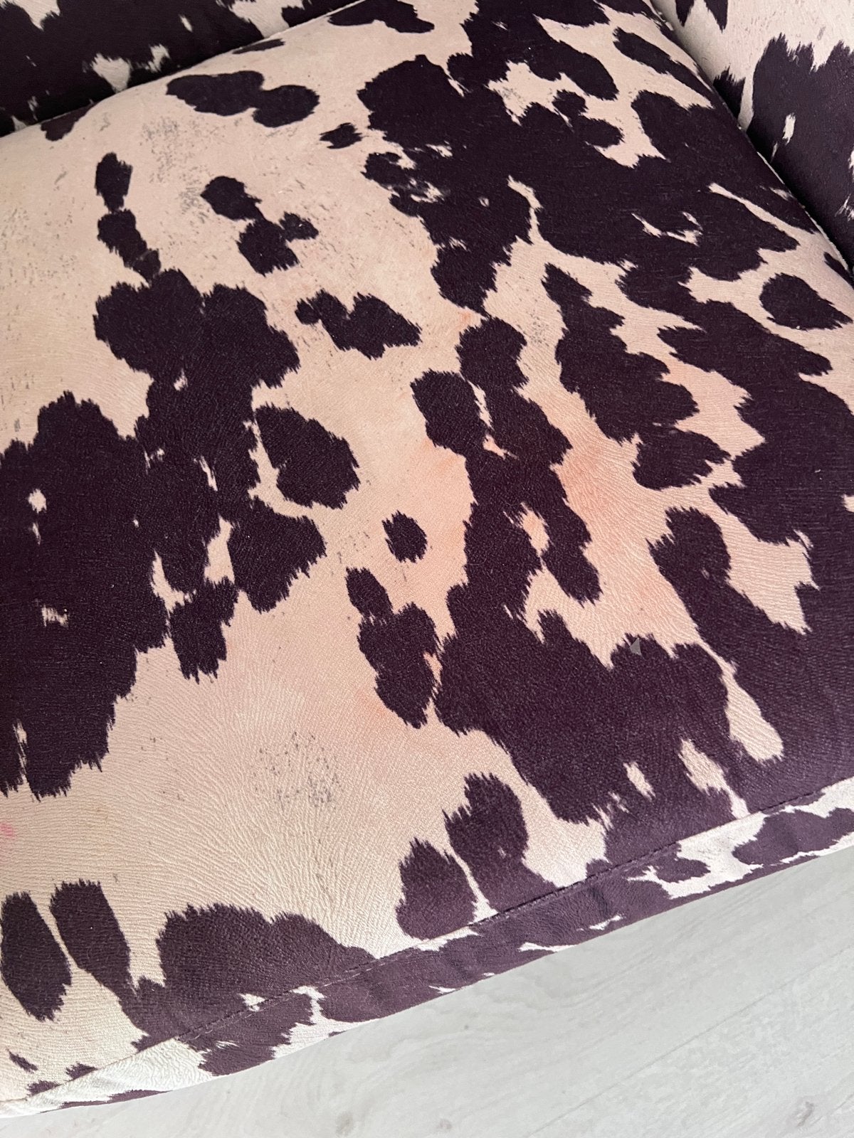 Fauteuil met koeienprint - Gebruikt, Ophalen, Gebruikt, Stof, 75 tot 100 cm