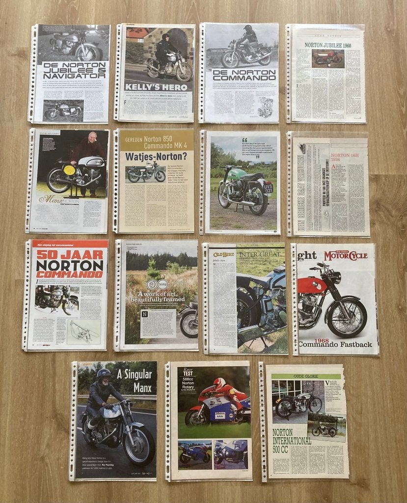 Map met documentatie over NORTON Motoren, Verzenden, Overige merken
