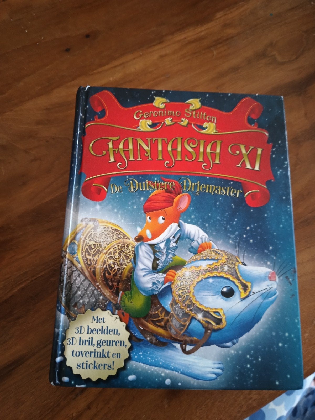 Geronimo Stilton Fantasia XI: De Duistere Driemaster, Ophalen of Verzenden, Gelezen, Geronimo Stilton, Fictie