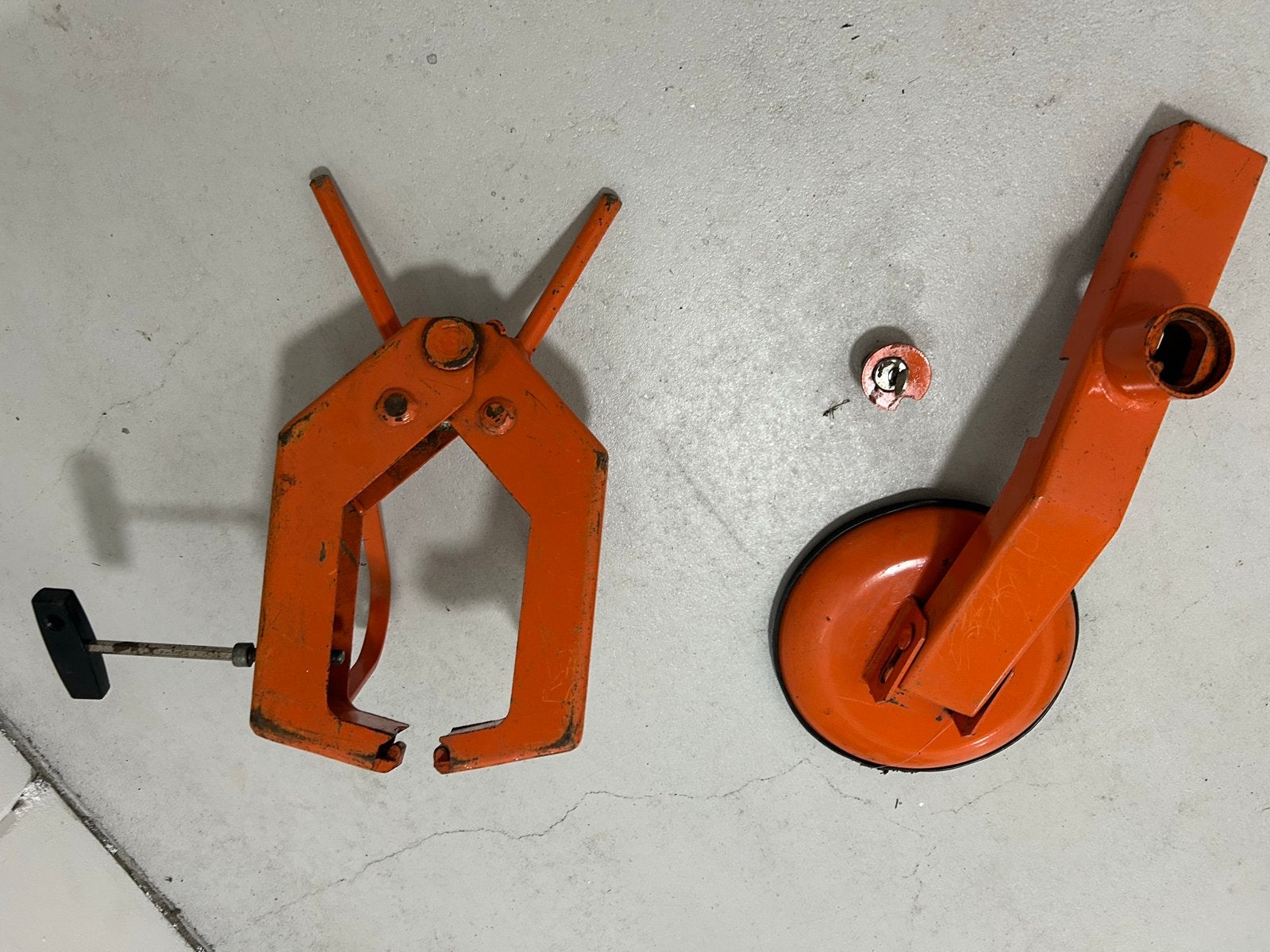 Oranje wielklem/parkeerklem voor voertuigen, Ophalen of Verzenden, Gebruikt