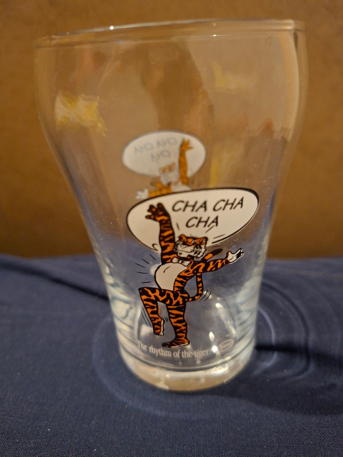 Vintage Rythym of the Tiger glas - Cha Cha Cha, Vintage, Gebruikt, Meerkleurig, Ophalen of Verzenden
