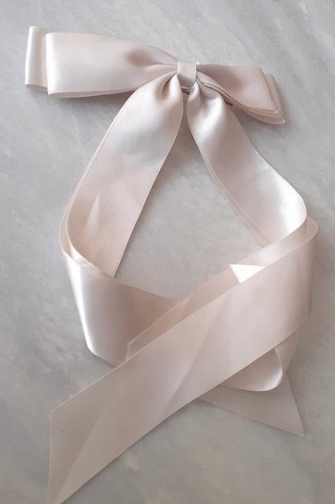 haarspeld coquette crème witte strik, Ophalen of Verzenden, Nieuw, Haarspeld