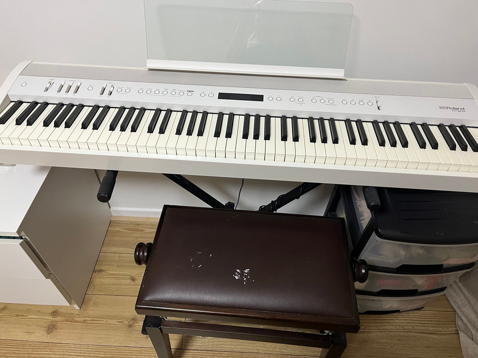 Piano Roland FP-60X, Muziek en Instrumenten, Ophalen, Zo goed als nieuw, Wit