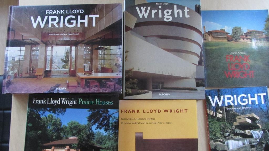 6 boeken Frank Lloyd Wright, Boeken, Kunst en Cultuur | Architectuur, Gelezen, Overige onderwerpen, Ophalen of Verzenden