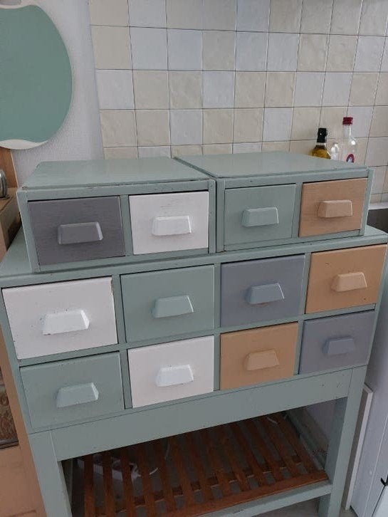 Art Deco Houten Ladekast uit 1927 met Houten Handgrepen, Ophalen of Verzenden
