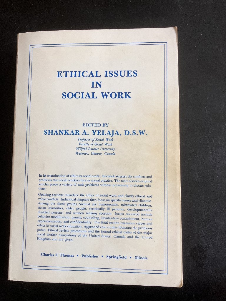 Ethical issues in social work, Boeken, Studieboeken en Cursussen, Gelezen, WO, Gamma, Ophalen of Verzenden