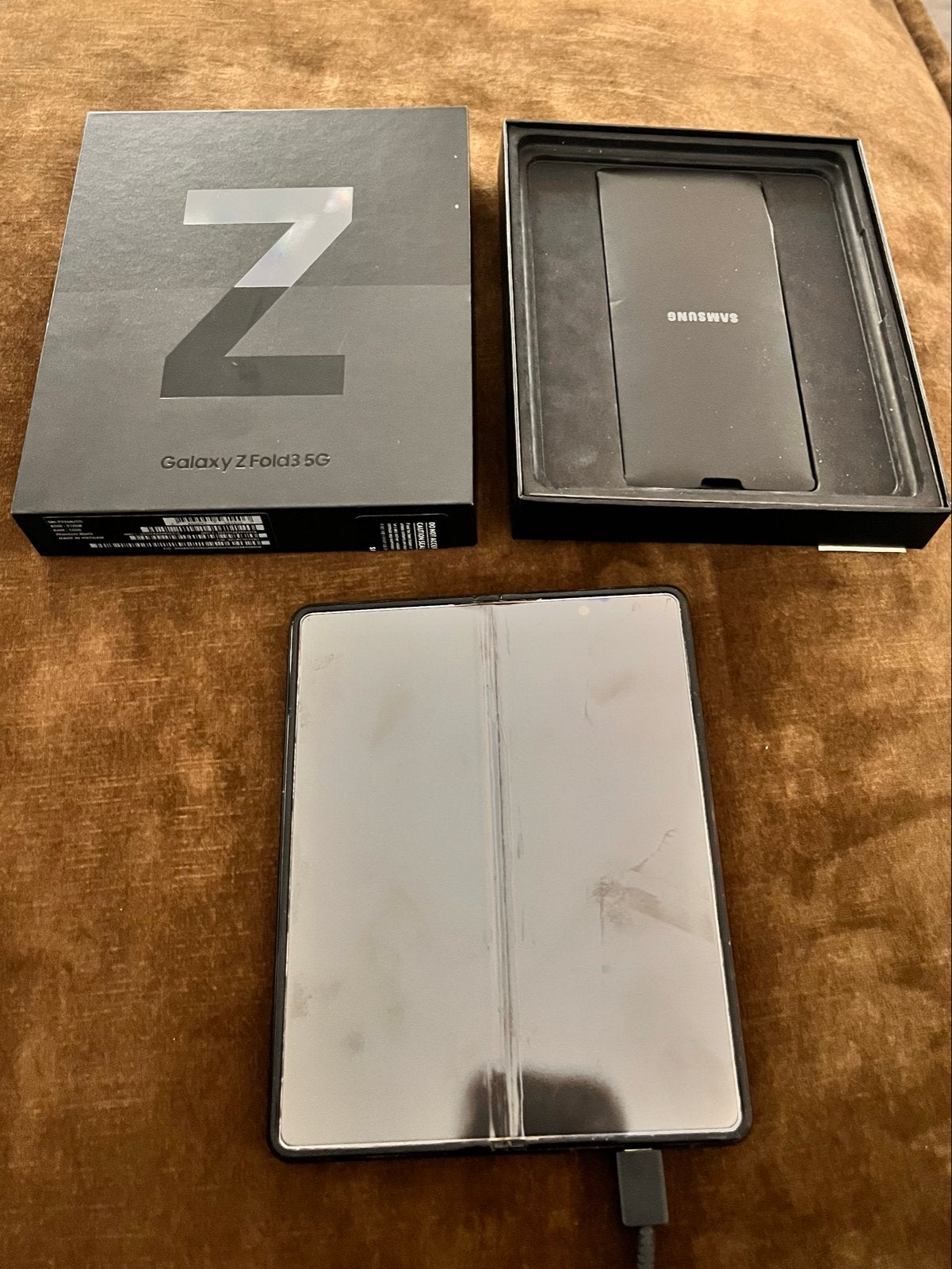 Samsung Galaxy Z Fold3 5G 512GB Phantom Black - Defect, Ophalen of Verzenden, Niet werkend