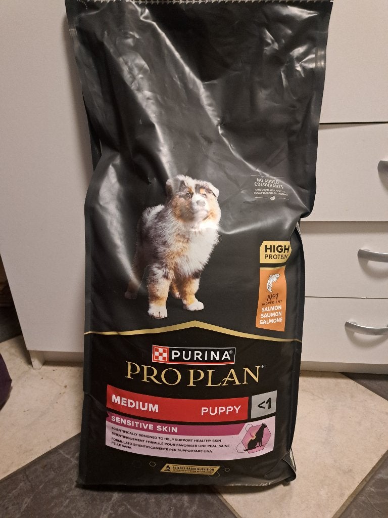 Proplan puppy brokken, Ophalen, Hond