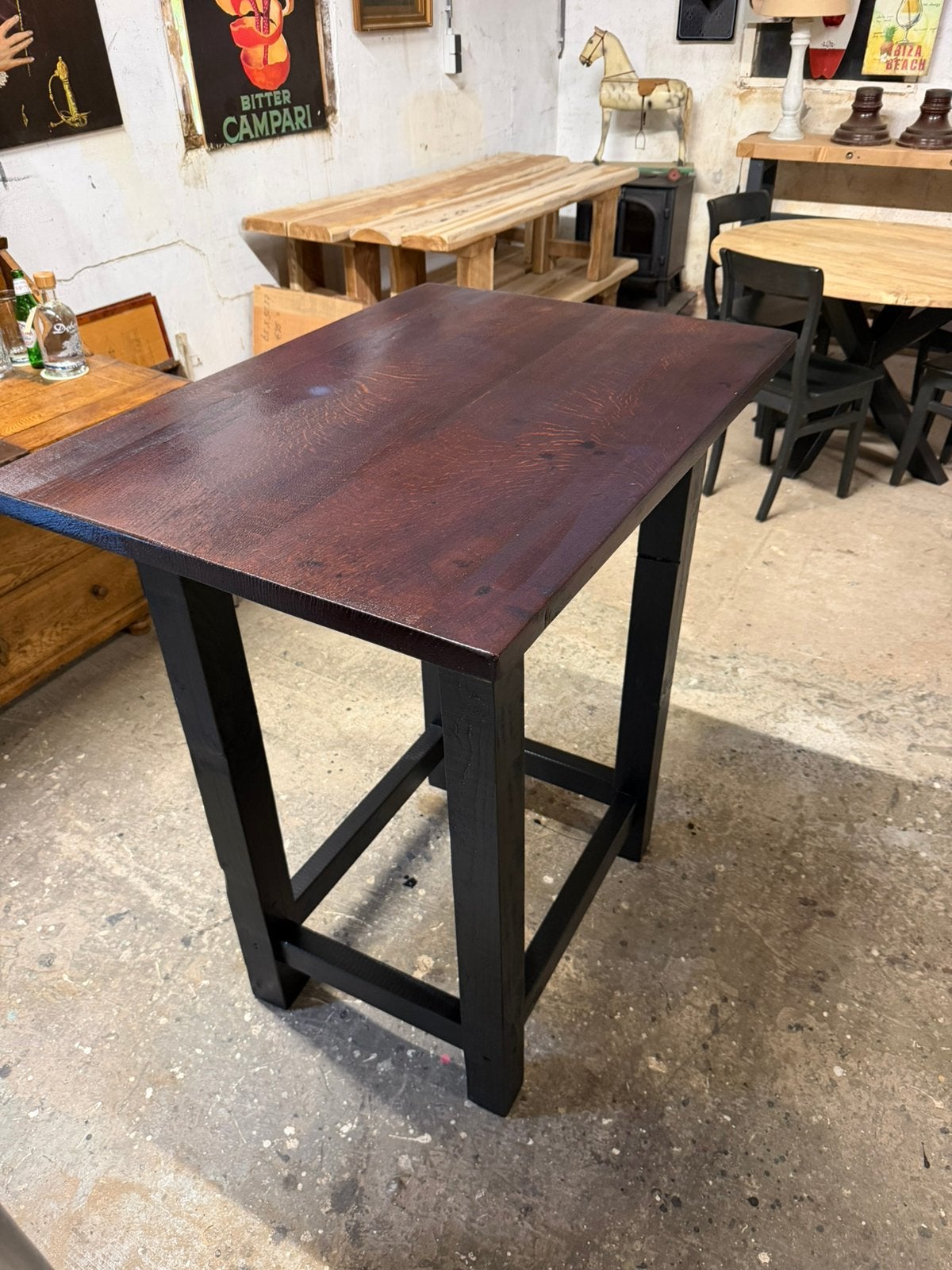 Sta tafel met eiken blad 70x95x110, Ophalen, M, Zo goed als nieuw, M