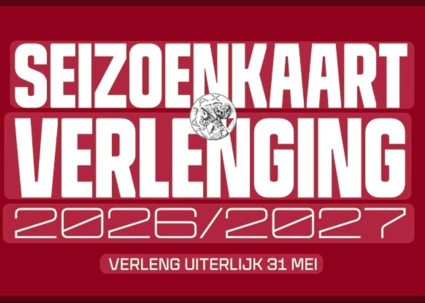Ajax seizoenkaart 2026/2027 - Vak 115, Tickets en Kaartjes, Sport | Voetbal, Seizoenskaart, Eén persoon, Augustus