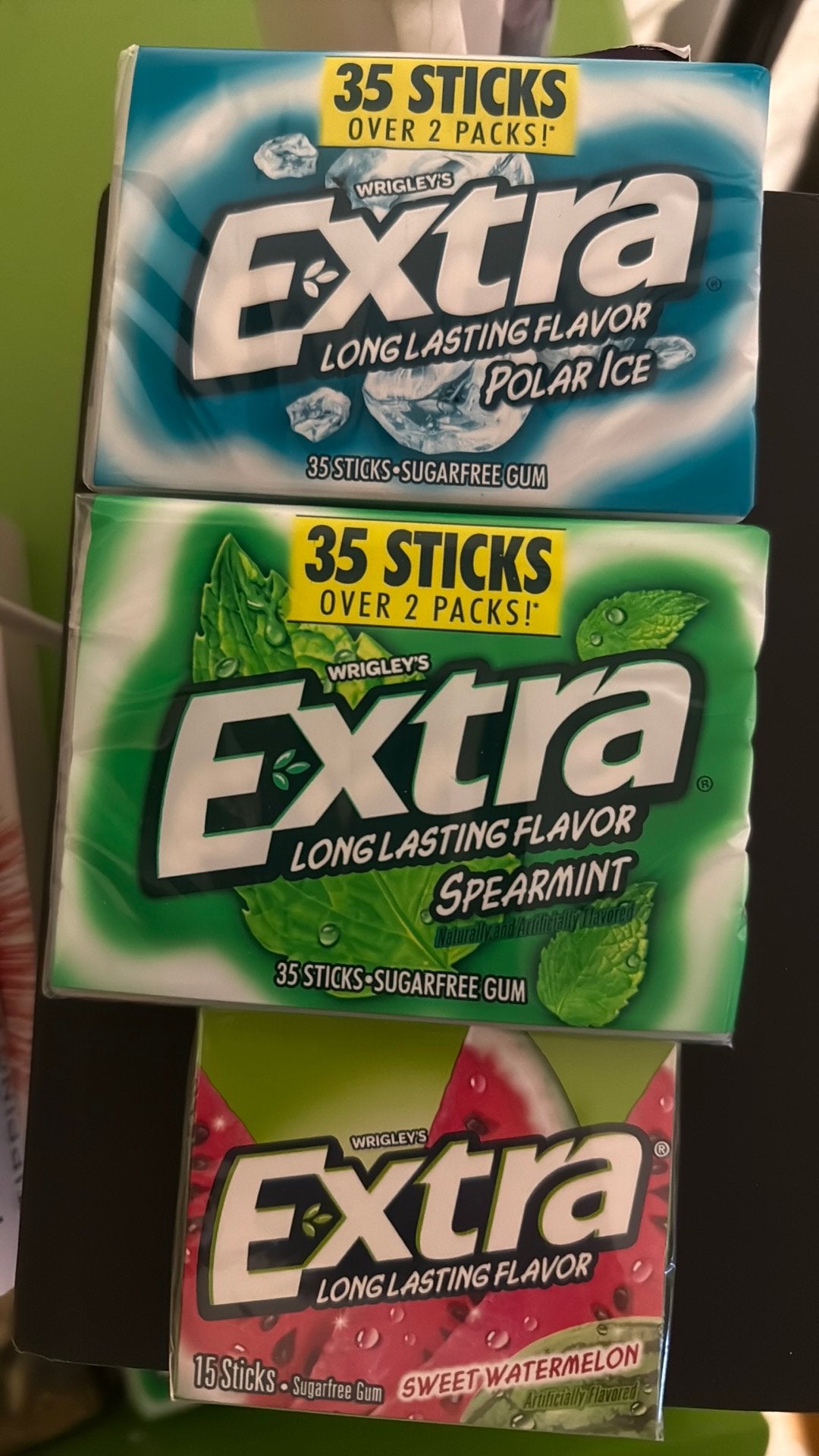 Wrigley’s Extra Kauwgom uit Amerika, Ophalen