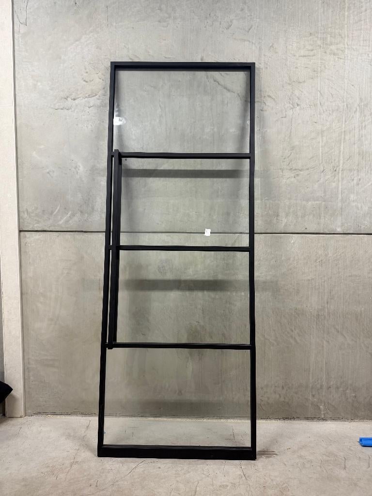 Luxe stalen taatsdeur zwart met softclose | 1103x2873 | 31, Ophalen, Binnendeur, Nieuw, Glas
