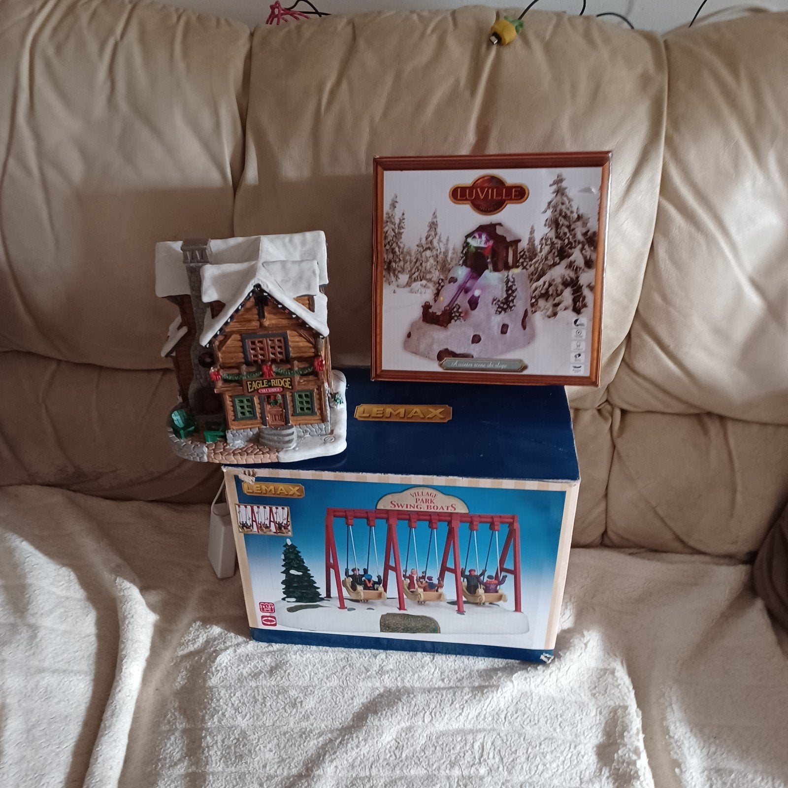3x kersthuisjes luville/lemax 60€, Ophalen of Verzenden