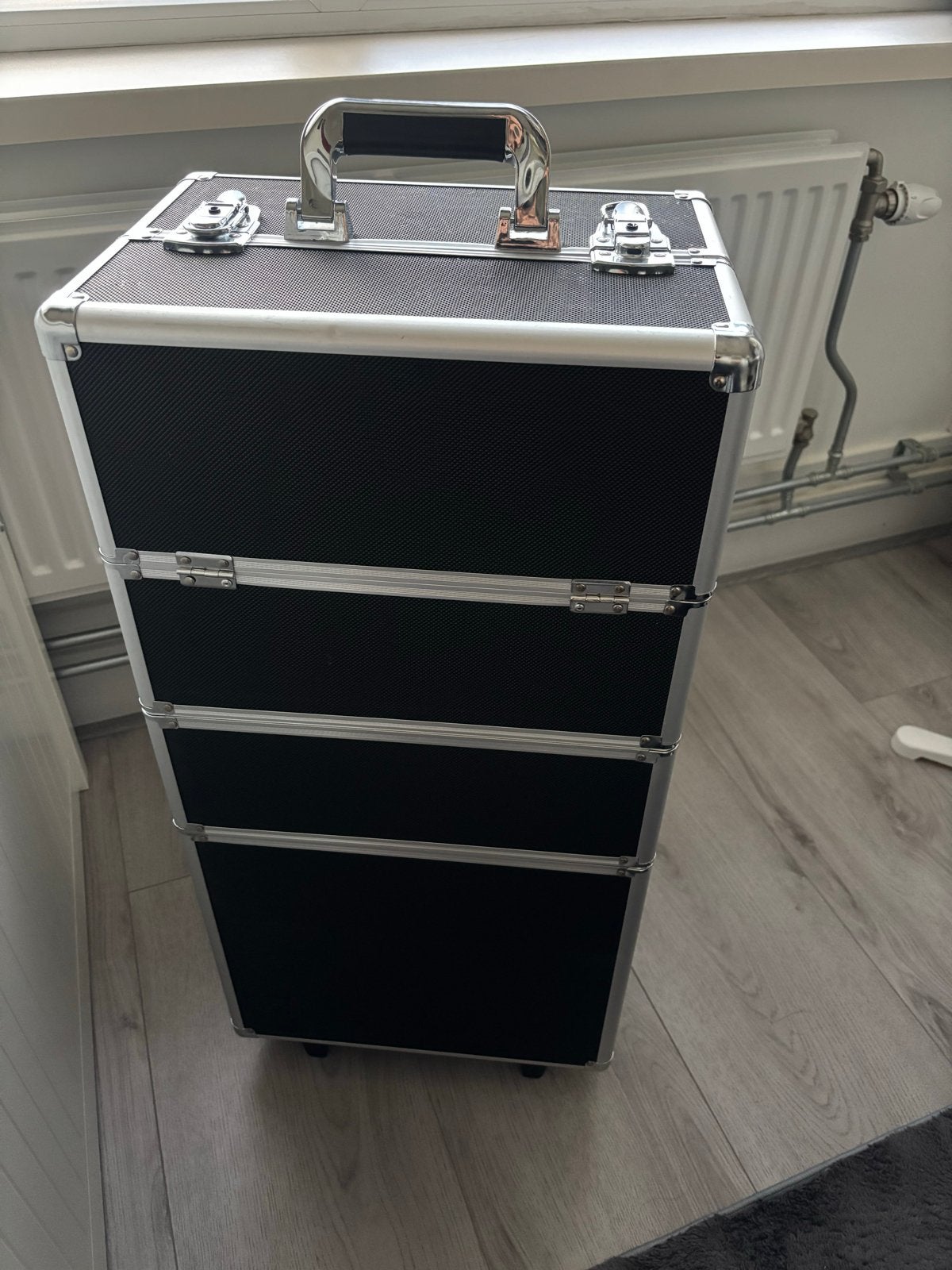 Professionele kapper Koffer, Ophalen, Zwart, Zo goed als nieuw, Met slot