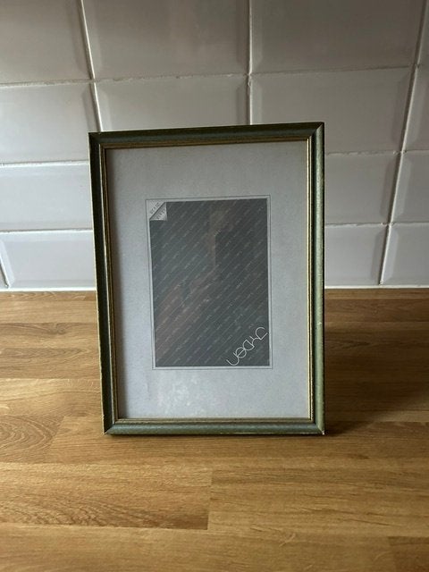A42-groene houten fotolijst 20x28cm voor foto 13x18cm, Ophalen of Verzenden, Gebruikt, Hout, Fotolijst