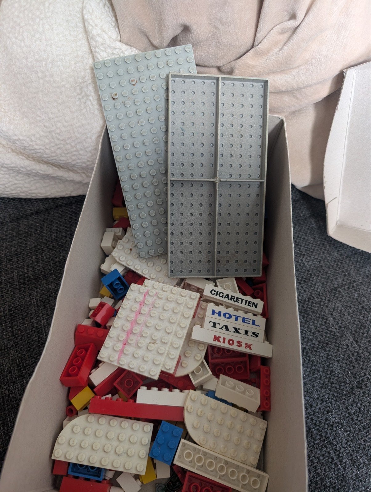 Oude LEGO bouwstenen en grondplaten, Ophalen, Gebruikt