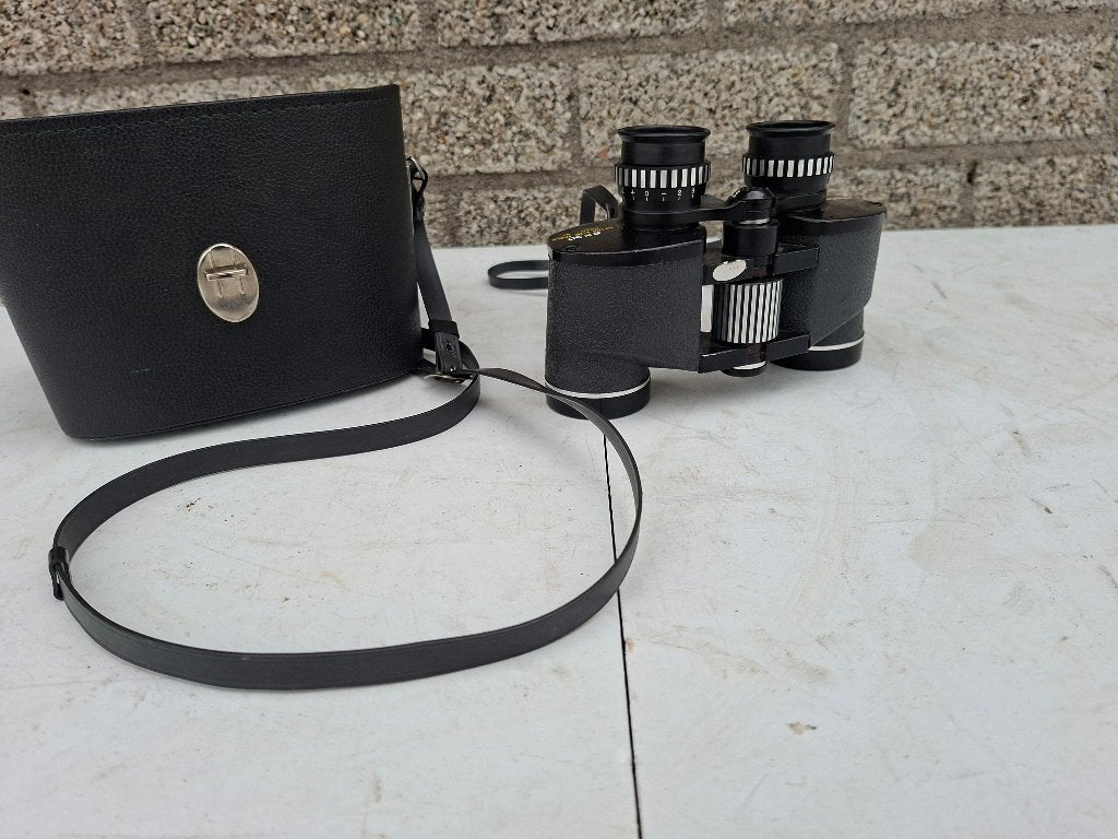 vintage verrekijker chinon 8x30 extra wide angle, Ophalen of Verzenden, 20x of meer, Overige typen, Met hoes of tas