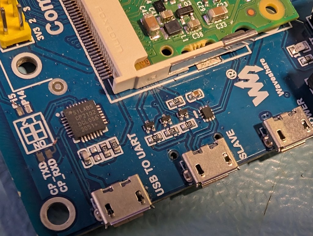 Raspberry Pi CM3+ 1GB 16GB eMMC + Waveshare PoE IO, Ophalen of Verzenden, Gebruikt