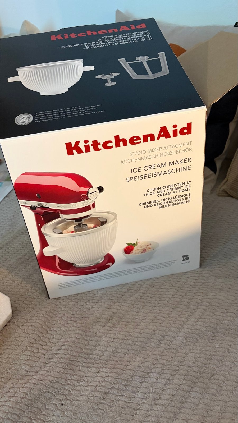 KitchenAid IJsmaker - Nieuw in Doos, 4 liter of meer, Ophalen of Verzenden, Nieuw, 3 snelheden of meer