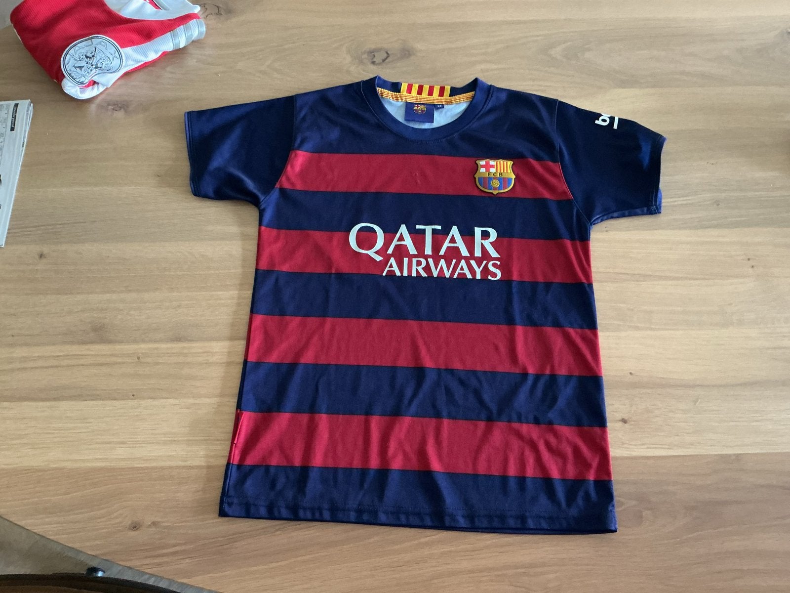 FC Barcelona Thuisshirt Messi Maat 152, Kinderen en Baby's, Ophalen of Verzenden, Zo goed als nieuw, Jongen, Shirt of Longsleeve