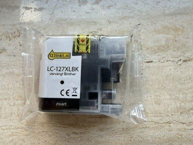 Te Koop : Zwarte Brother LC-127XL cartridge, Ophalen of Verzenden, Nieuw, Cartridge, 123inkt.nl