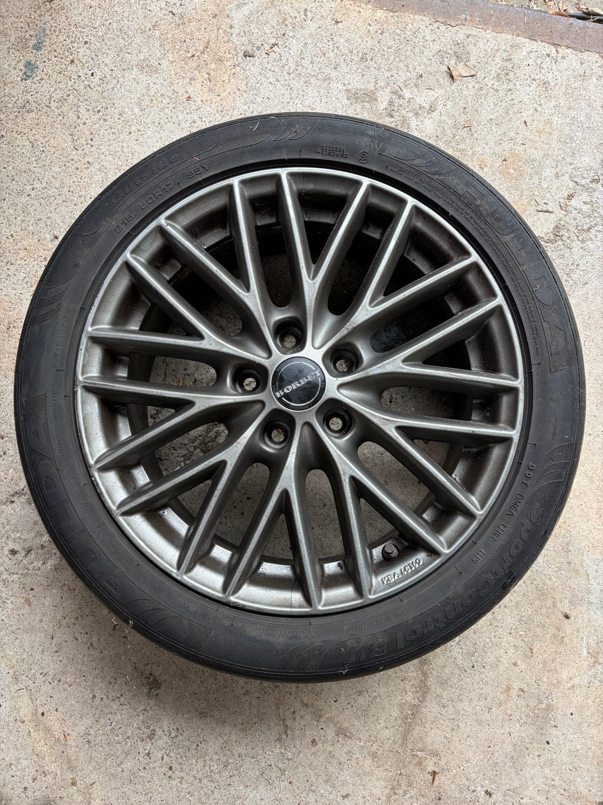 BORBET BS5 7.5x17 5x114.3 ET50 72.5 Metaal Grijs Velgen, Ophalen, Velg(en), 17 inch, Zomerbanden