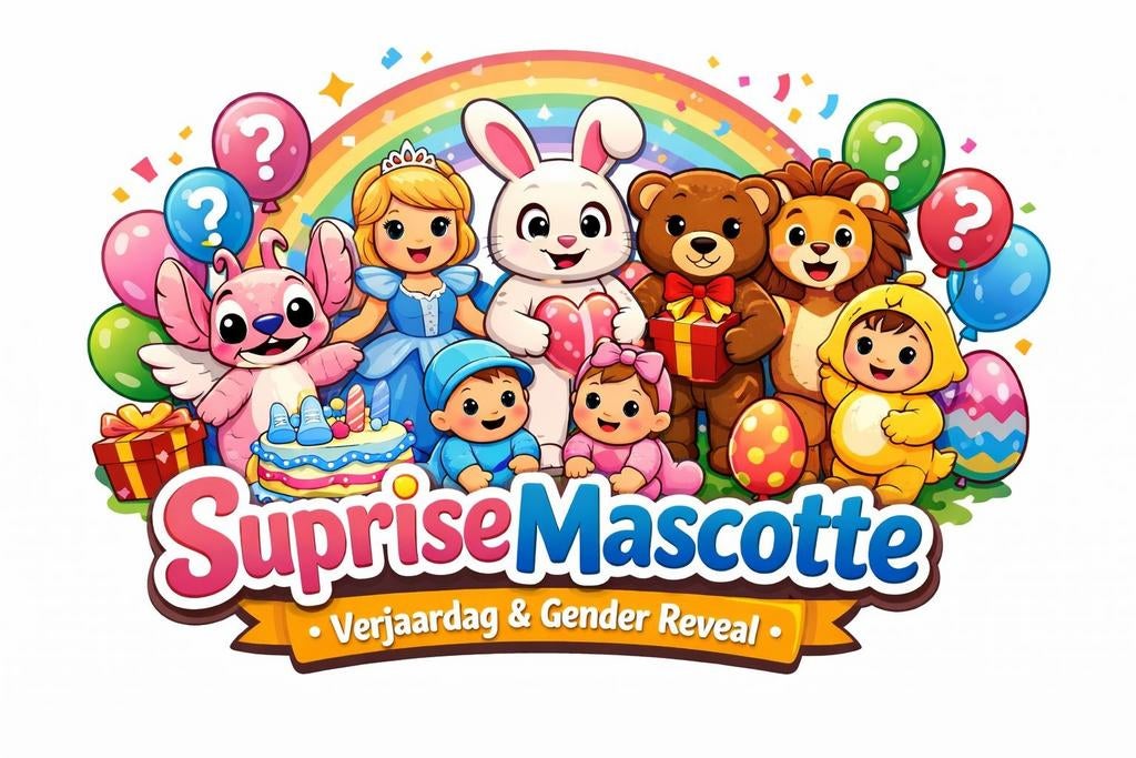 Mascotte pak en gender reveal pakken verhuur, Ophalen of Verzenden