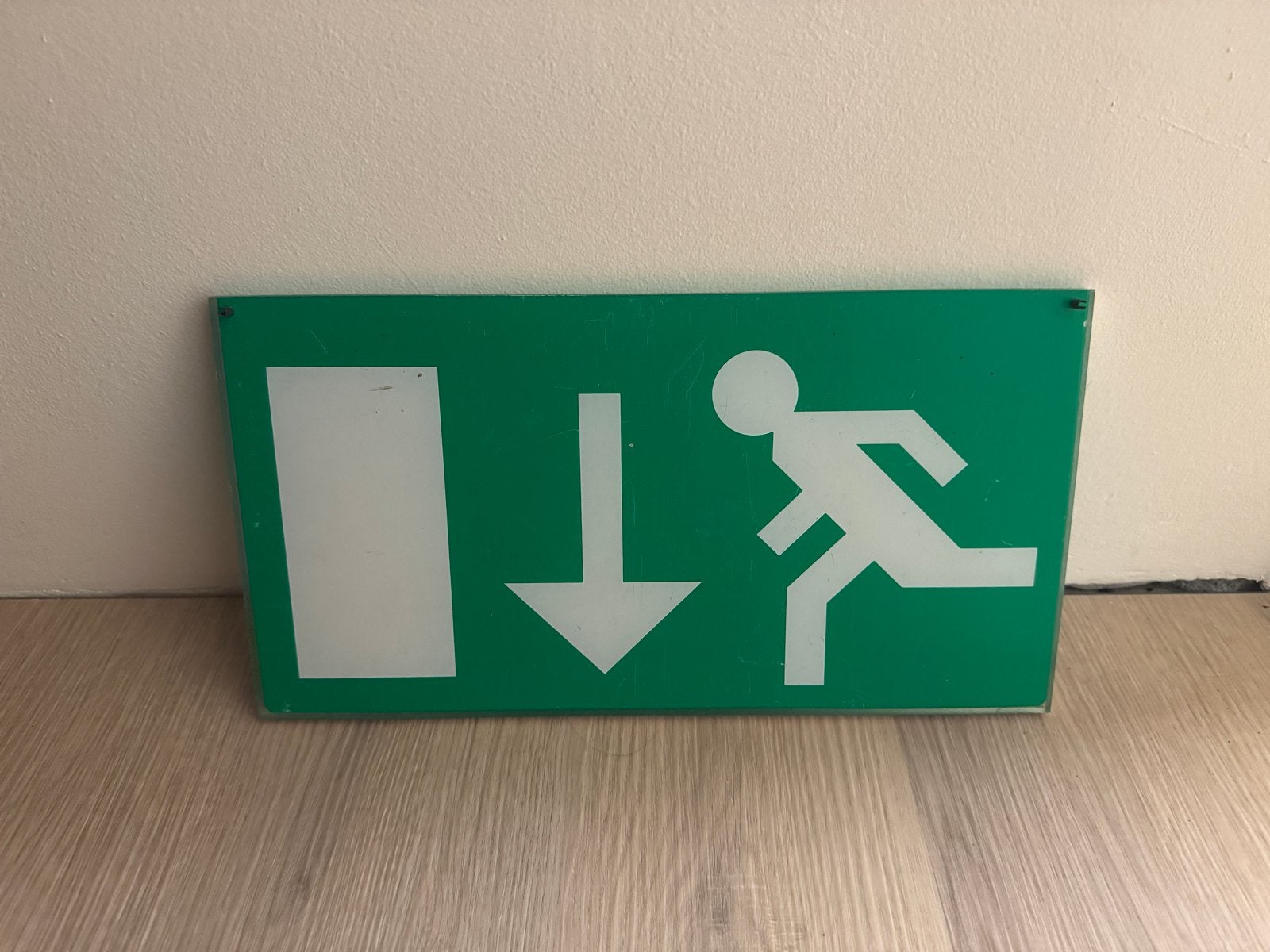 Nooduitgang bord, Ophalen of Verzenden, Gebruikt