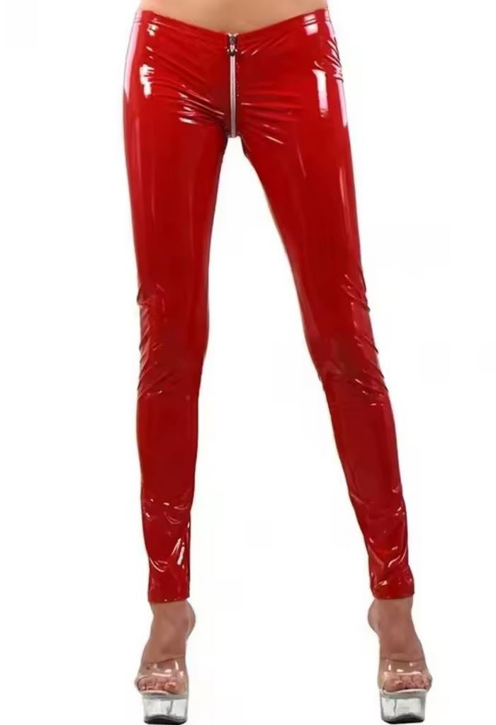 Supermooie Lak Broek met 3 weg Rits, tm XXL, Kleding | Dames, Broeken en Pantalons, Verzenden, Nieuw, Lang